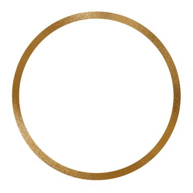 Beyaz arkaplanda izole edilmiş altın çember