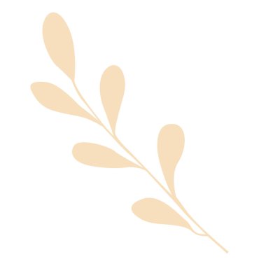 Modern illüstrasyon, beyaz arkaplanda izole edilmiş sarı yaprak