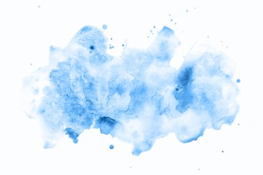 mavi lekeleri ile soyut suluboya arka plan.