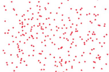 Kırmızı kalpli beyaz arka plan. Sevgililer Günü konsepti.