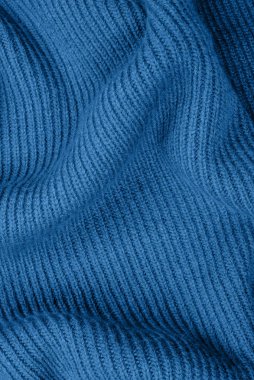 Geçmişiniz için mavi örülmüş kumaş dokusu.