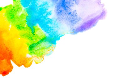 Soyut sulu boya gökkuşağı arka plan.