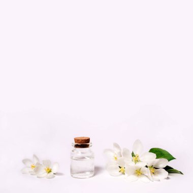 Spa doğal kozmetik konsepti. Beyaz arka plan