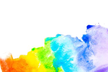 Soyut sulu boya gökkuşağı arka plan.