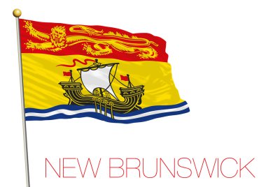New Brunswick flag, Canadian territory clipart