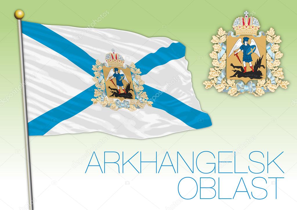 arkhangelsk oblast flag, russia