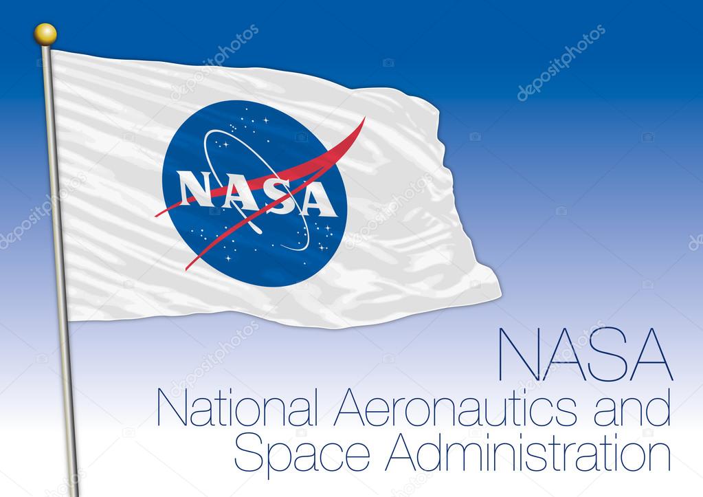 Nasa flag, united states, vector file, illustration