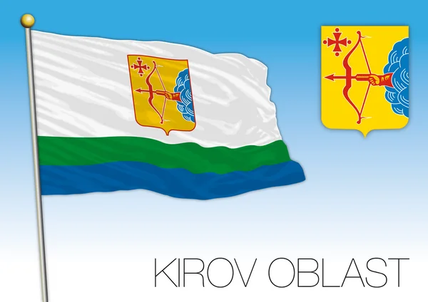 Bandeira de oblast de Kirov, arquivo vetorial, ilustração —  Vetores de Stock