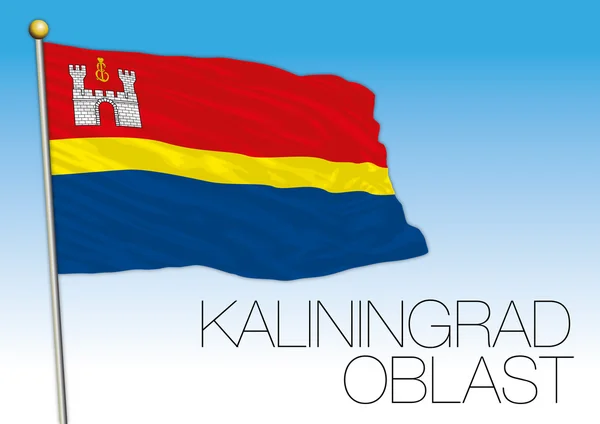 Kaliningrado oblast flag, Rússia —  Vetores de Stock