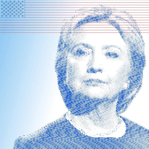 Verenigde Staten - November 2016 - Hillary Clinton kandidaat voor het presidentschap van de Verenigde Staten van Amerika — Stockvector