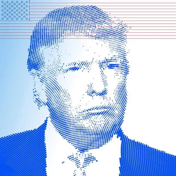 ÉTATS-UNIS - NOVEMBRE 2016 - Donald Trump, candidat au président des États-Unis d'Amérique — Image vectorielle