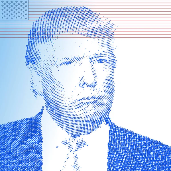 Ηνωμένες Πολιτείες - Νοέμβριος 2016 - Ντόναλντ Τραμπ, υποψήφιος για Πρόεδρος των Ηνωμένων Πολιτειών της Αμερικής — Διανυσματικό Αρχείο