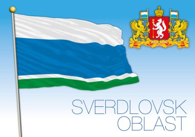 Sverdlovsk oblast bayrak, vektör dosyası, illüstrasyon