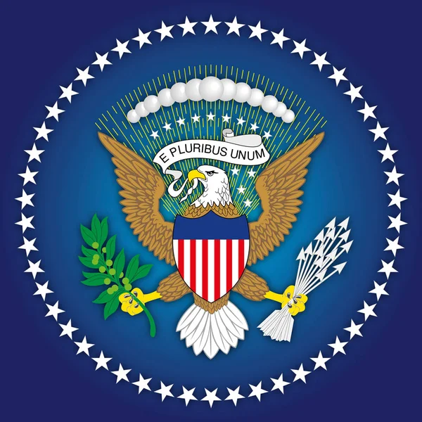 Estados Unidos de América Escudo de armas del Presidente — Archivo Imágenes Vectoriales