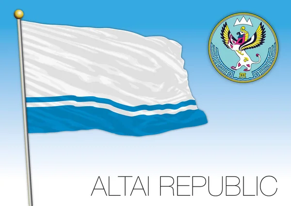 Altai Republiken flagga, ryska federationen, Ryssland — Stock vektor