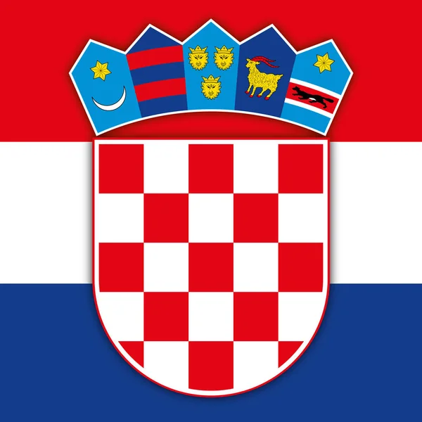 Croatie armoiries et drapeau — Image vectorielle