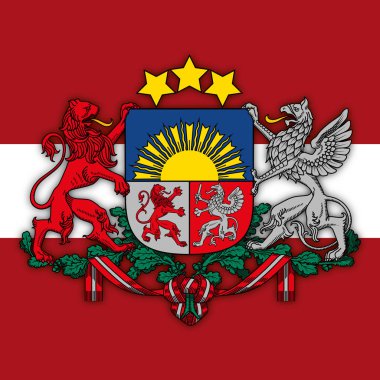 Letonya bayrak ve bayrak