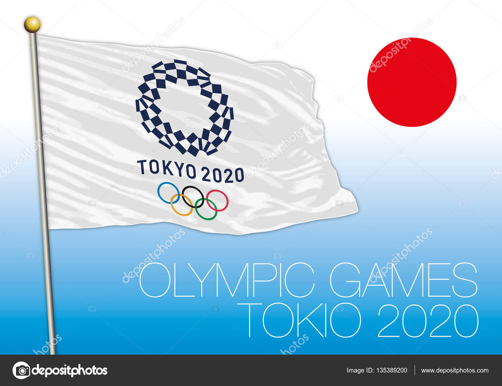 Banderas de los juegos olimpicos 2020 sale