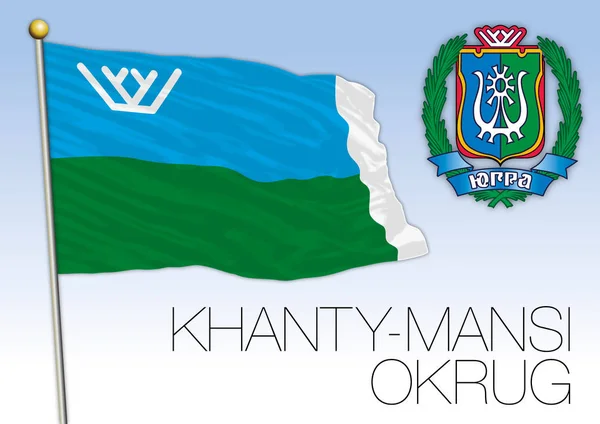 Khanty-Mansi Orkut vlag, Russische Federatie, Rusland — Stockvector