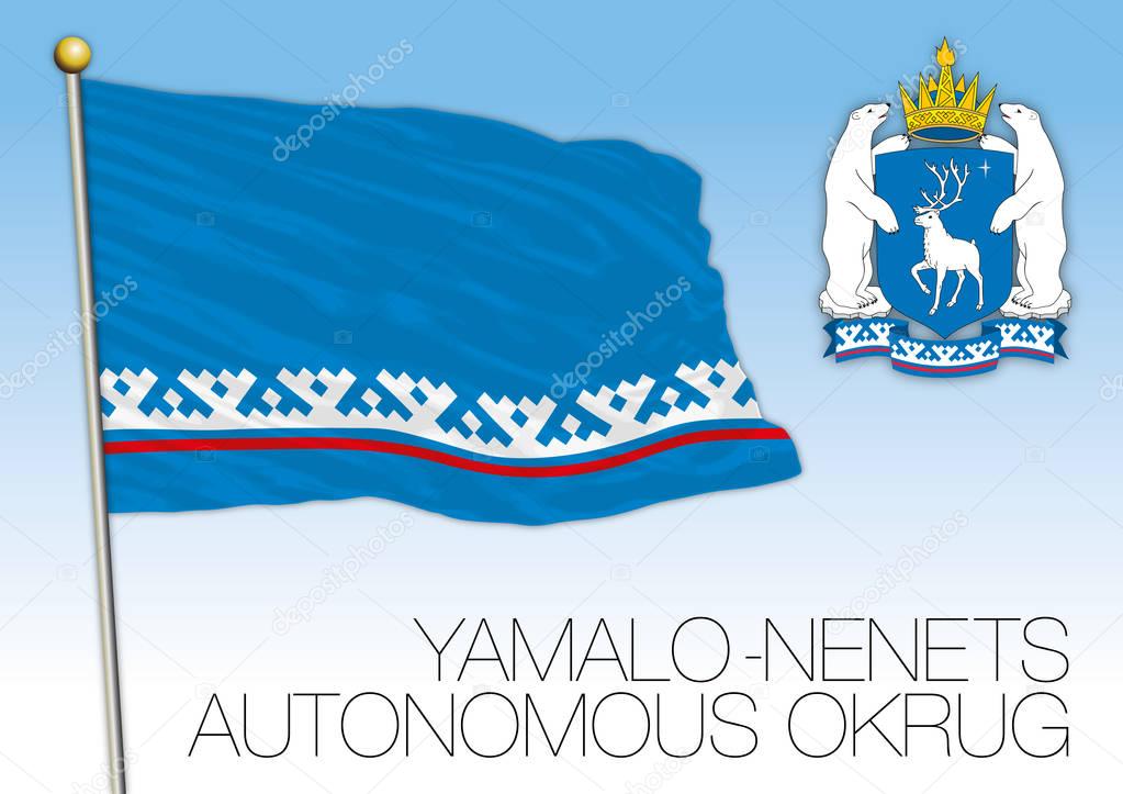 YAMALO-NENETS Autonomous Okrug flag, Russian Federation, Russia