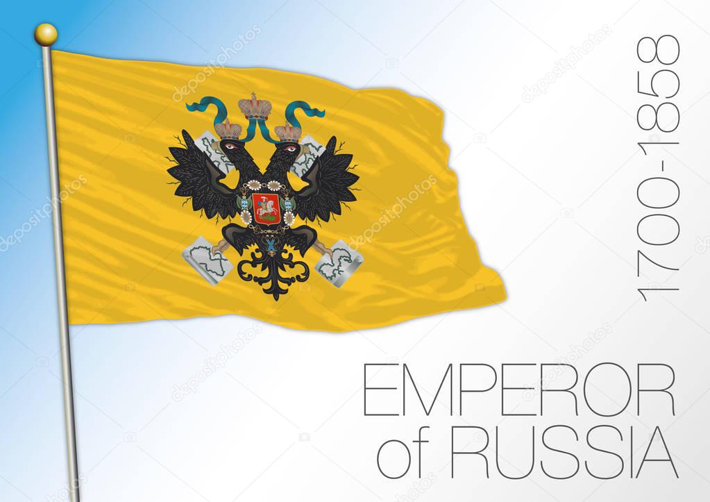 Emperor of Russia historical flag, 1700 - 1858