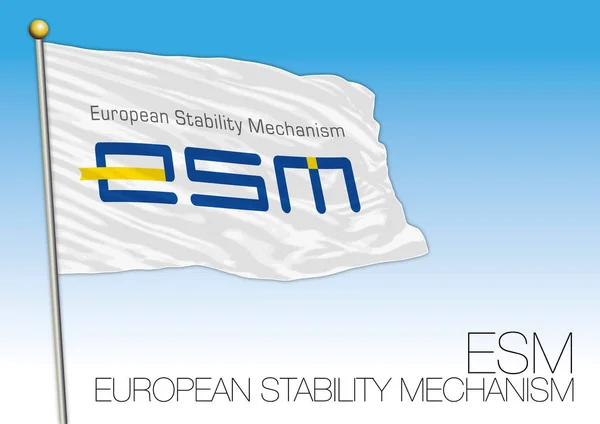 Bandiera del meccanismo europeo di stabilità — Vettoriale Stock