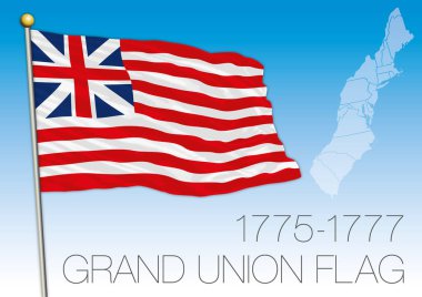 Grand Union tarihsel bayrak, Amerika Birleşik Devletleri 1775-1777