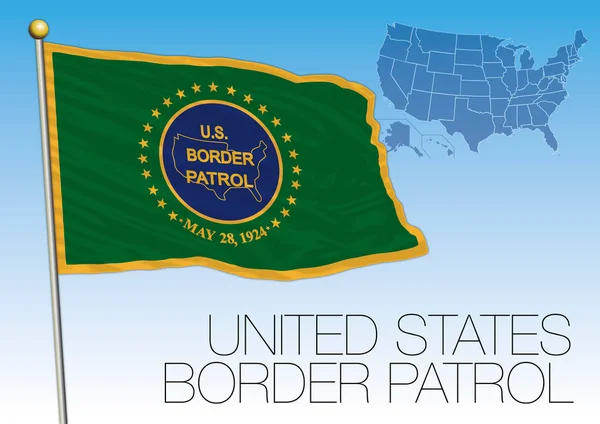 Border Patrol nas flagi — Wektor stockowy