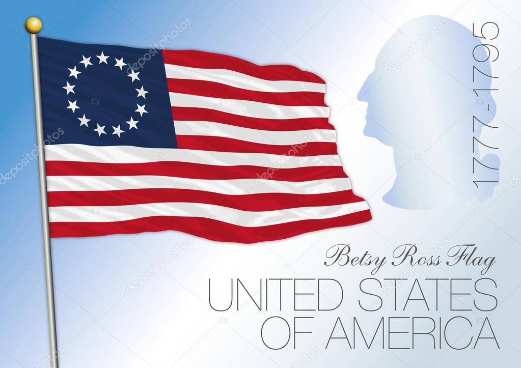 Betsy Ross US historical flag 1777