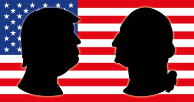 Donald Trump, bizi Başkan, illüstrasyon ve grafik hazırlama bizimle bayrak