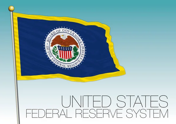 Federal Reserve System flag, Stati Uniti — Vettoriale Stock