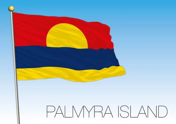 Bandeira da ilha de Palmyra — Vetor de Stock