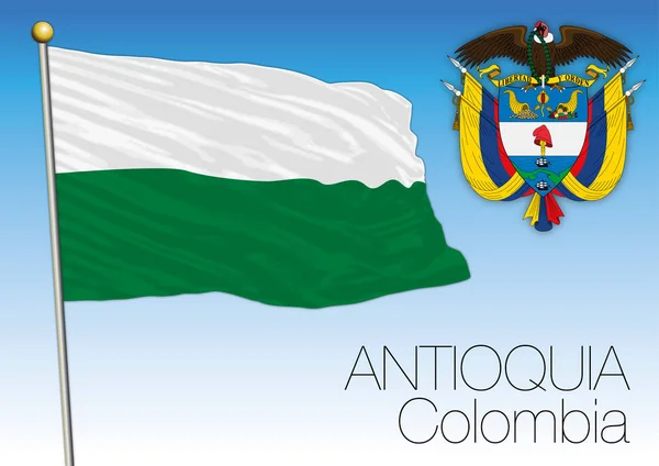 Bandiera regionale Antioquia, Colombia — Vettoriale Stock