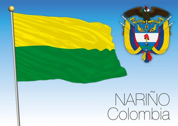 Bandeira regional de Narino, Colômbia —  Vetores de Stock