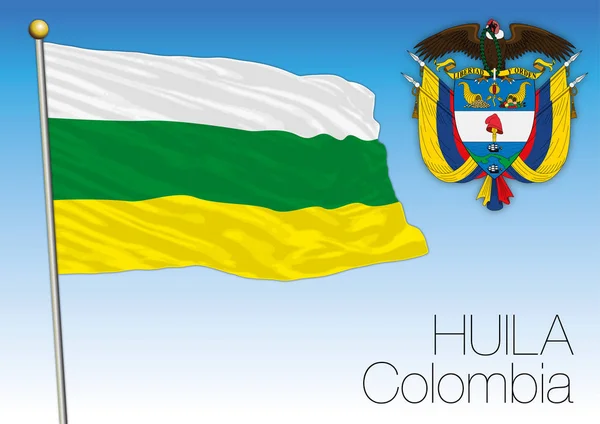 De regionale vlag Huila, Colombia — Stockvector