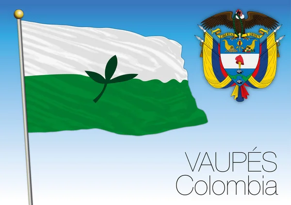 Vaupes regional flag, kolumbien — Stockvektor