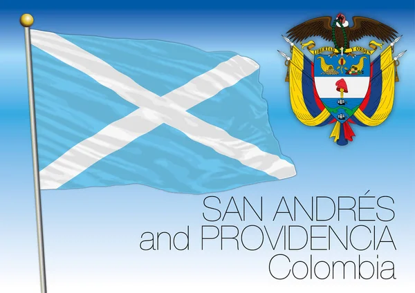 San Andres és Providencia regionális zászló, Kolumbia — Stock Vector