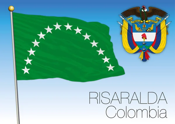 Bandeira regional de Risaralda, Colômbia —  Vetores de Stock