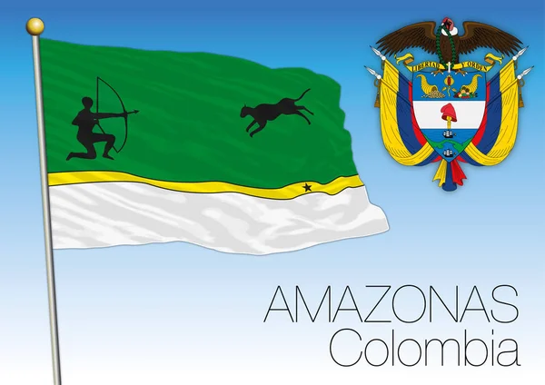 Amazonas regionala flagga, Colombia — Stock vektor