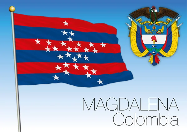 De regionale vlag Magdalena, Colombia — Stockvector