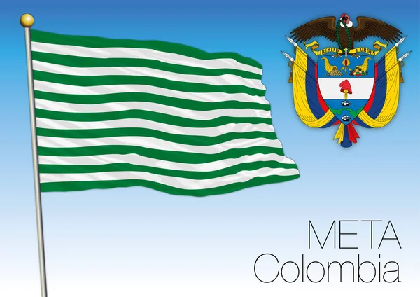 Meta regionala flagga, Colombia — Stock vektor