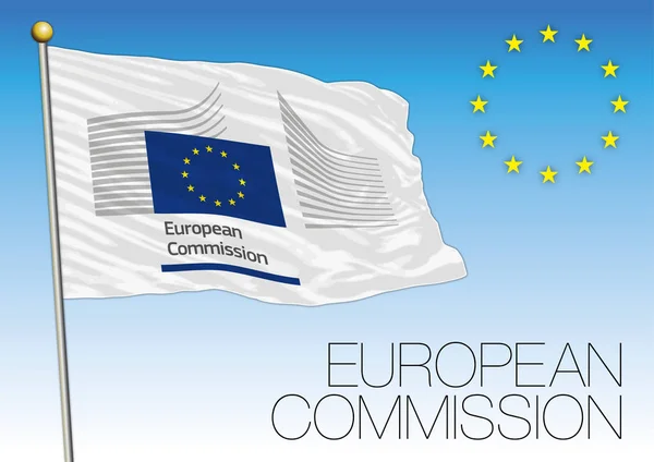 Commissione europea bandiera, Unione europea — Vettoriale Stock