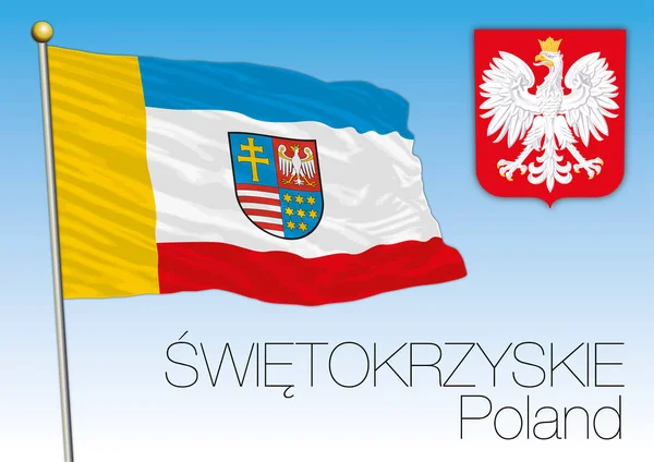 Switokrzyskie bandeira regional, Polónia — Vetor de Stock