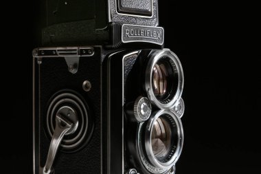 Almanya, Şubat 2017 Rolleiflex, eski fotoğraf makinesi 120 biçimi