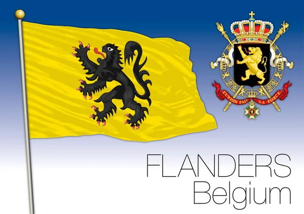 Flandern Regionalflagge, Belgien — Stockvektor