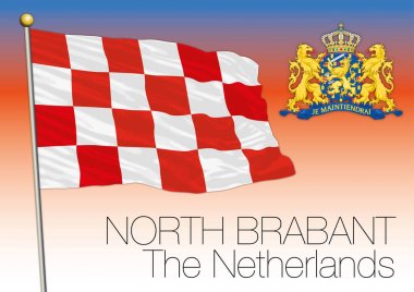 North Brabant regional flag, Netherlands, European union clipart