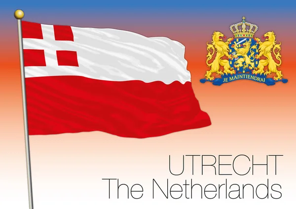 Utrech 州旗、オランダ — ストックベクタ