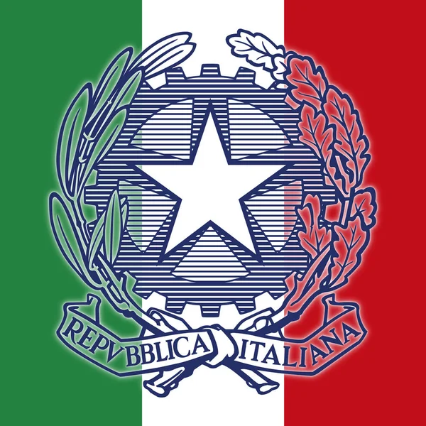 Italia, República Italiana Escudo — Vector de stock