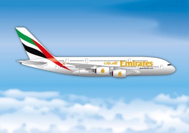 Emirates havayolu yolcu satır sinek