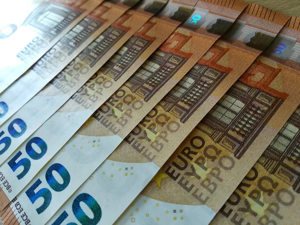 FRANKFURT, JERMANY, MUNGKIN 2017 50 jenis baru Euro, uang kertas Bank Sentral Eropa — Stok Foto